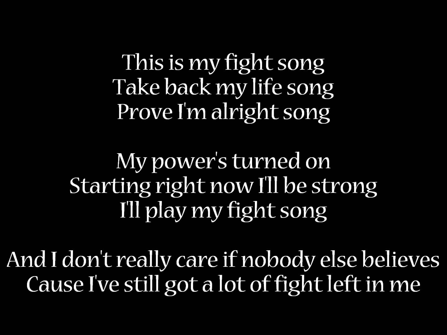 Lirik Lagu This Is My Fight Song Mudah